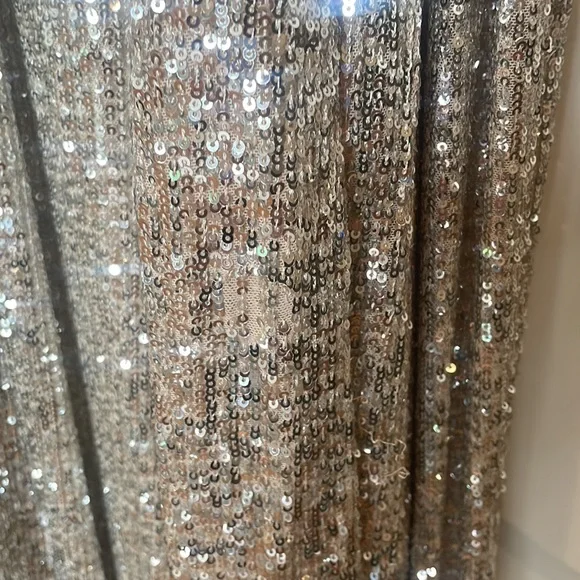Vince Camuto Silver Sequin Jumpsuit - Picture 6 of 7